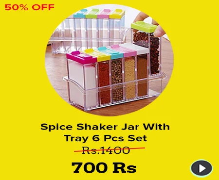 Spice Shaker Jar With Tray 6 Pcs Set