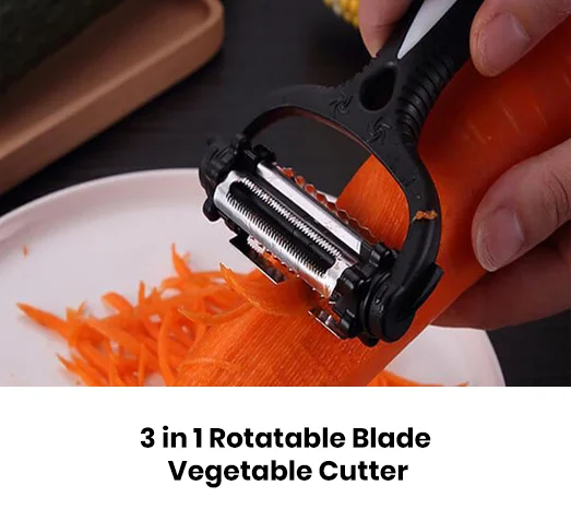 3 In 1 Rotatable Blade Vegetable Cutter