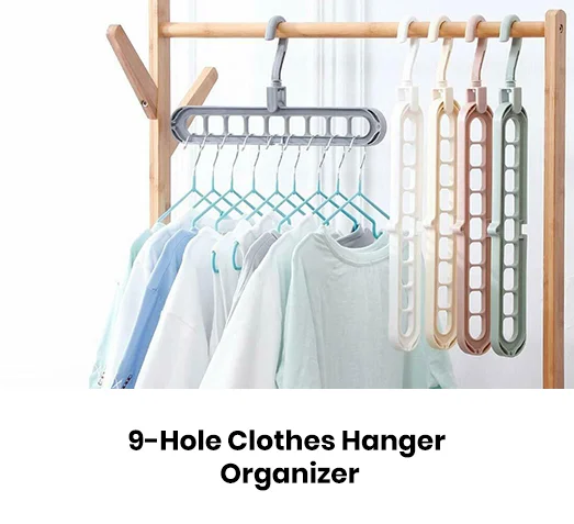 9-Hole Clothes Hanger Organizer
