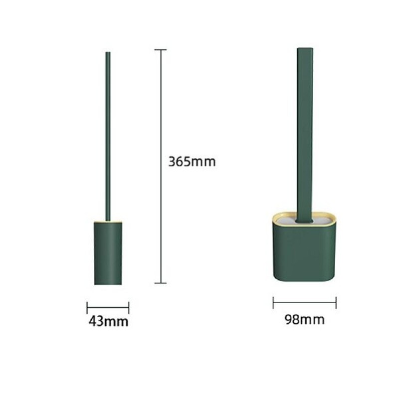 Flexible Silicone Toilet Brush Wall Mounted