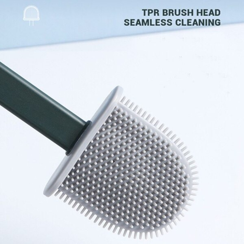 Flexible Silicone Toilet Brush Wall Mounted