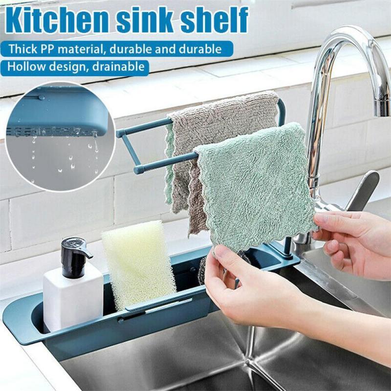 Sink Rack Expandable Storage Drain Basket