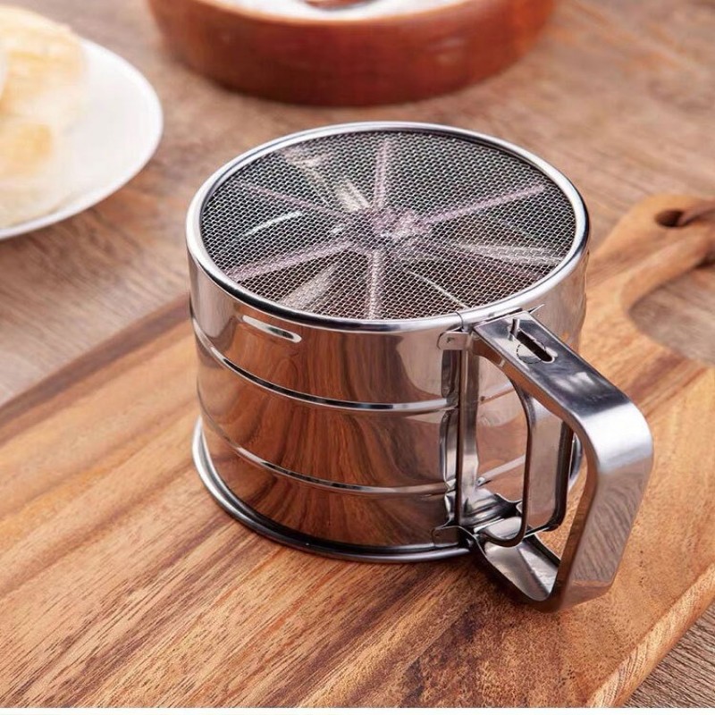 Stainless Flour strainer Sieve Cup Powder Mesh