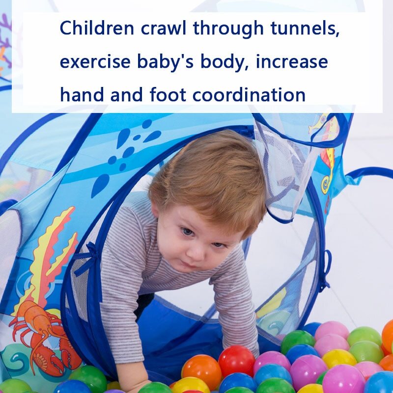 Portable 3 In 1 Tunnel Baby Playhouse