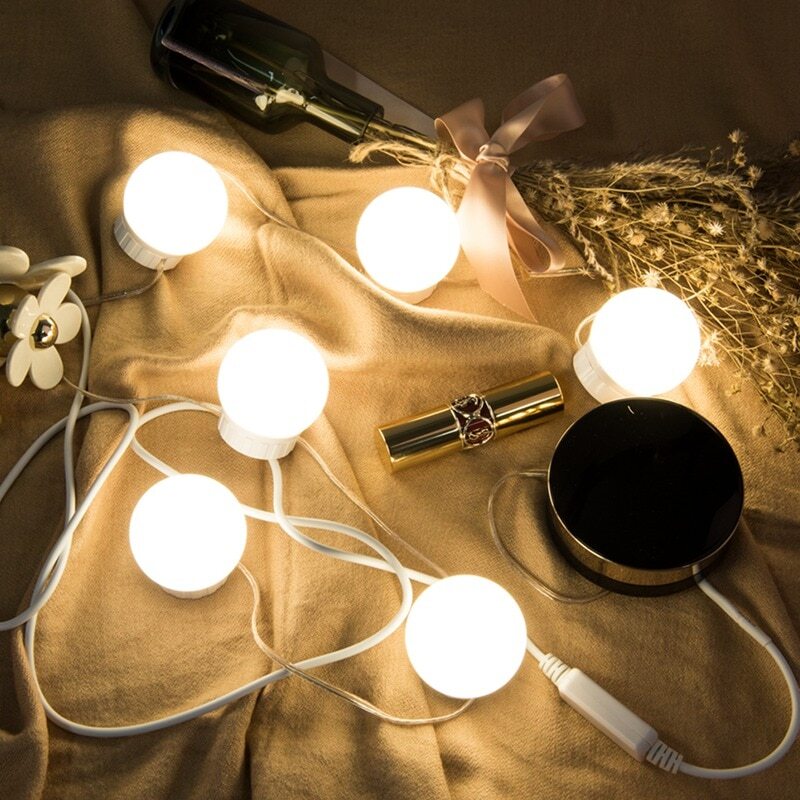 3 Colors 10Pcs LED Makeup Mirror Light Bulb