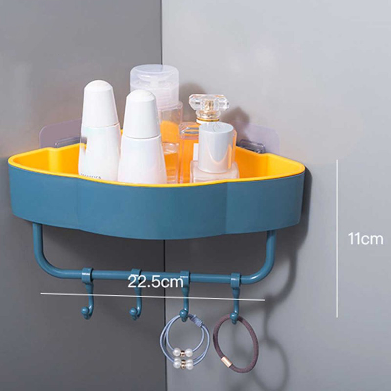 Buy bathroom corner shelf with hook wall mounted at best price in ...