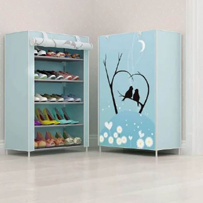 Printed Shoe Organizer Rack 5 Layer