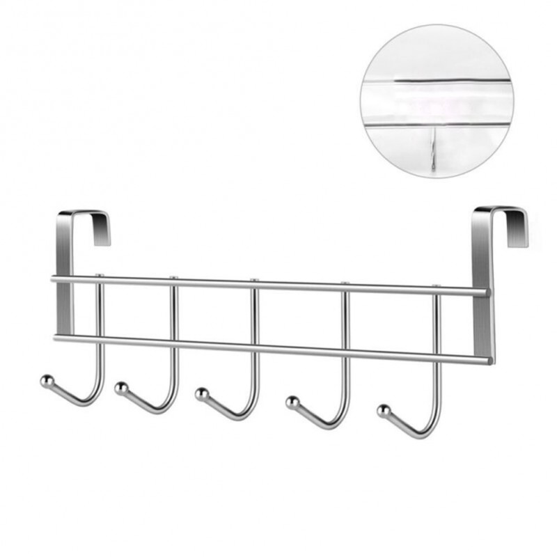 5 SS Over The Door Hooks Hanger