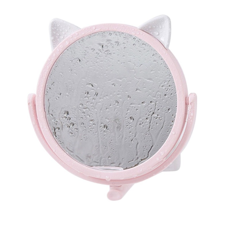 Wall Mount Makeup Mirror Cat Ear Rotating Bathroom Bedroom Mirror