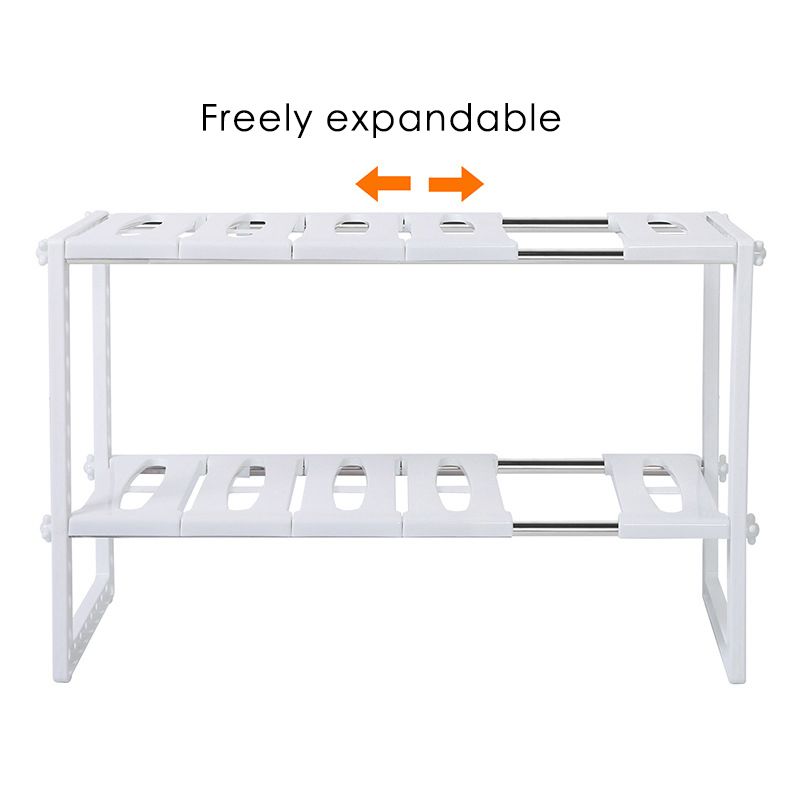 Expandable Adjustable Under Sink Shelf Storage Shelf for Kitchen Bathroom Rack Space Saving