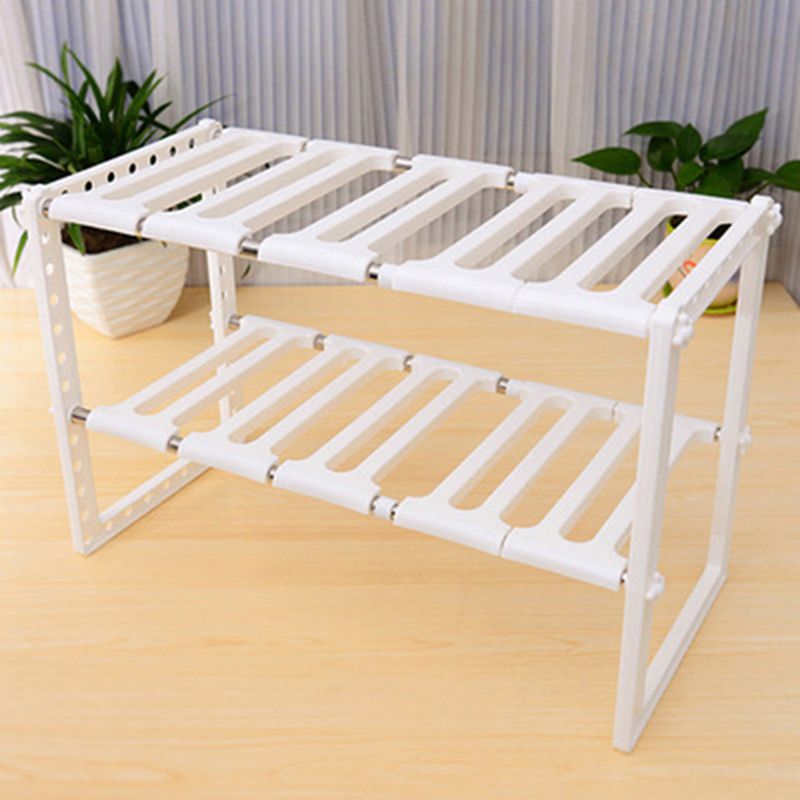 Expandable Adjustable Under Sink Shelf Storage Shelf for Kitchen Bathroom Rack Space Saving