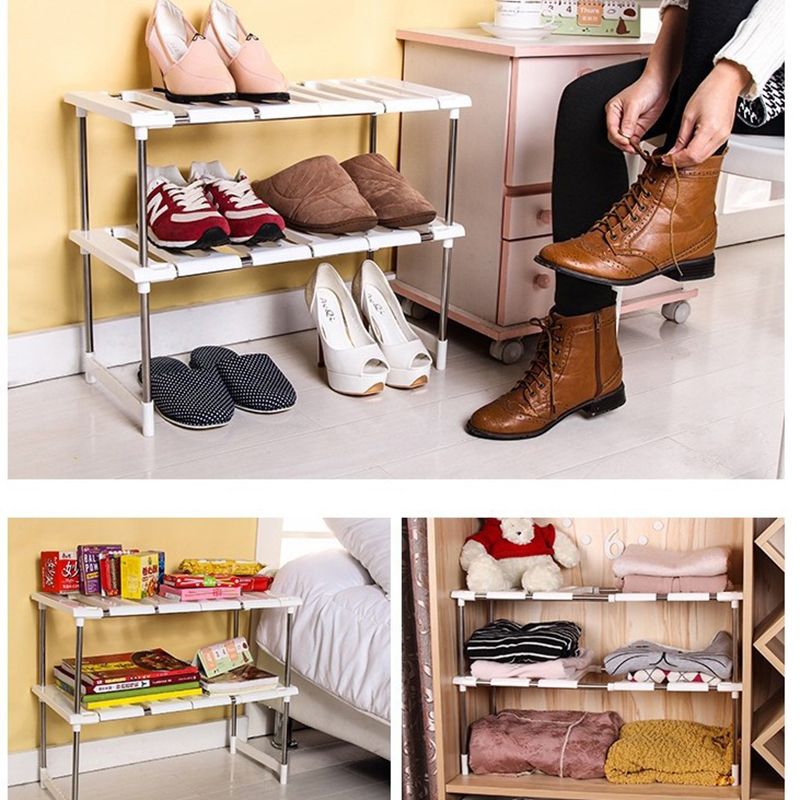 Expandable Adjustable Under Sink Shelf Storage Shelf for Kitchen Bathroom Rack Space Saving
