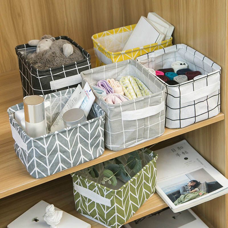 Desktop Storage Basket Sundries Toy Laundry Basket Cosmetic Organizer Box