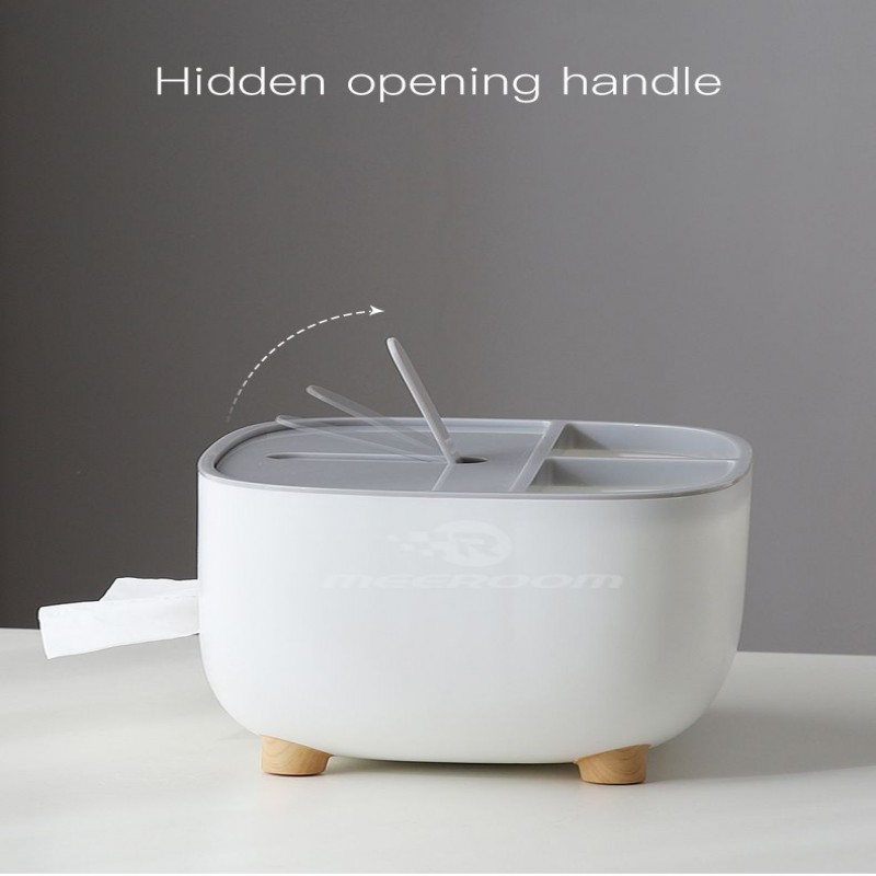 Tissue Storage Box Multifunctional Sundries Storage Ontainer Stationery Organizer Box for Home Office