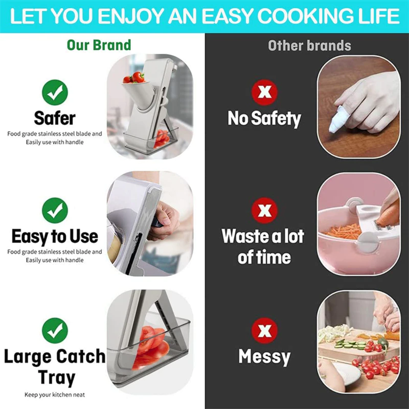 Multifunctional Vegetable Cutter Adjustable Grater Shredding Artifact Kitchen Slicing