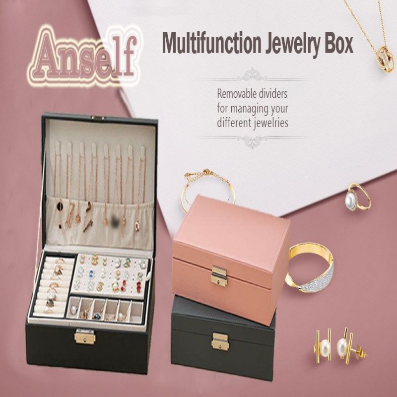 Multi-Function Travel Jewelry Box Necklace Earring Ring Gift Box Storage