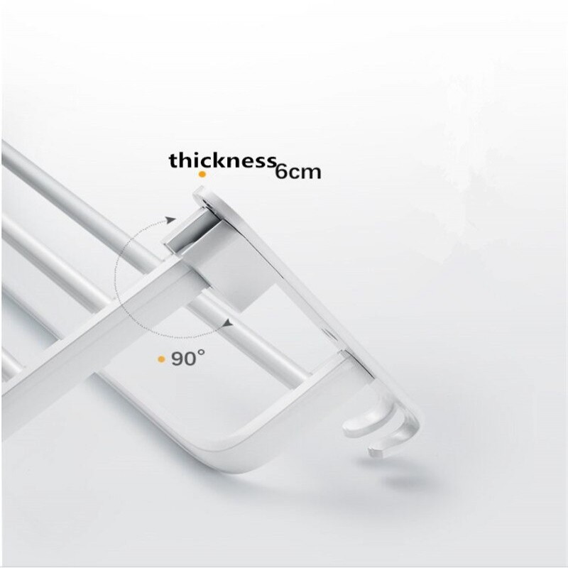 Bathroom Towel Foldable Wall Mounted  Rack Holder With Hooks