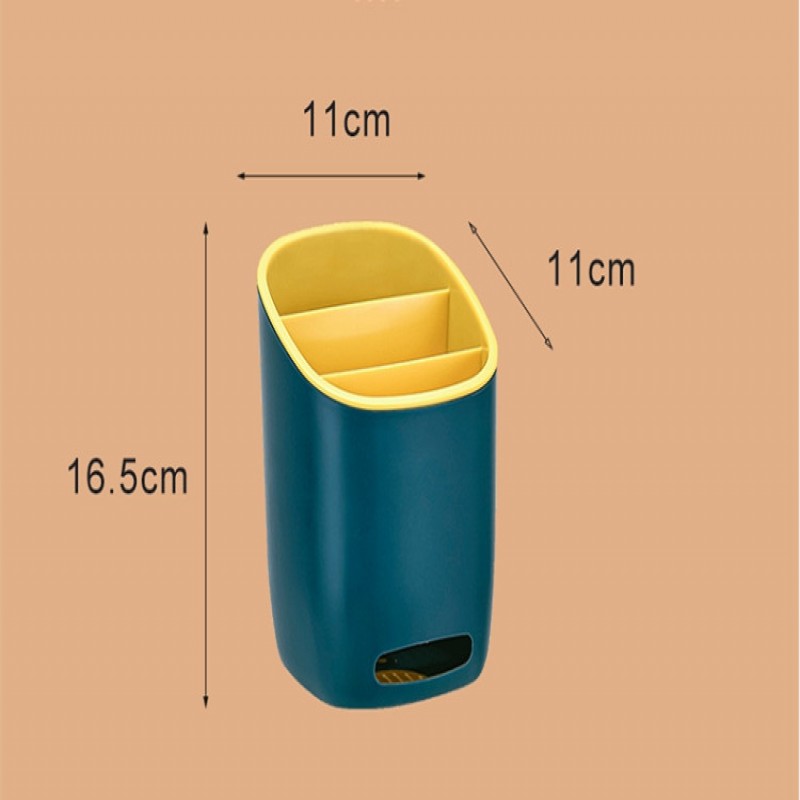 Multi-function Plastic PP Desk Pen Pencil Makeup Stationery Storage Box Organizer