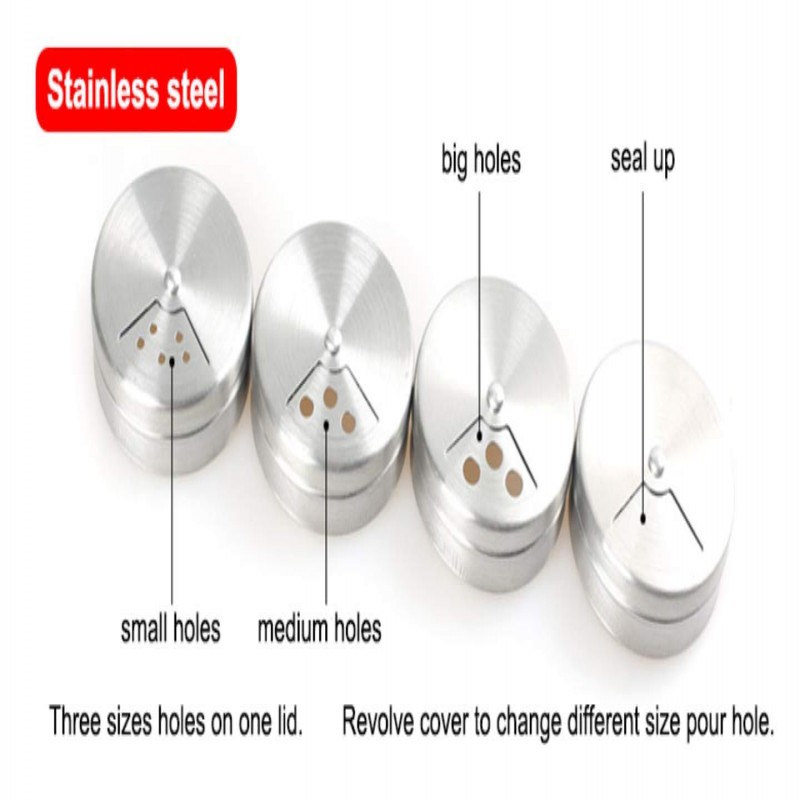 Glass Spice Jar Dispenser Salt and Pepper