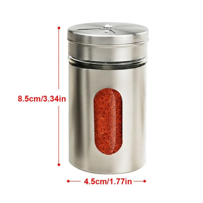 Stainless Steel Jars for Spices Pepper Shaker Spice Shaker for Kitchen
