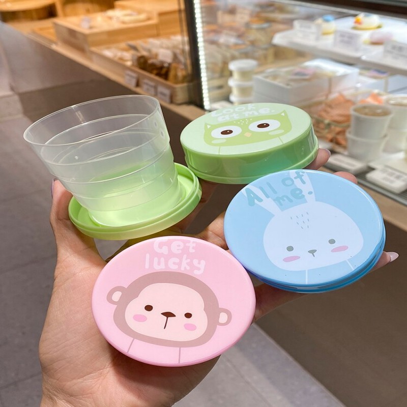 Outdoor portable foldable lovely drinking cup