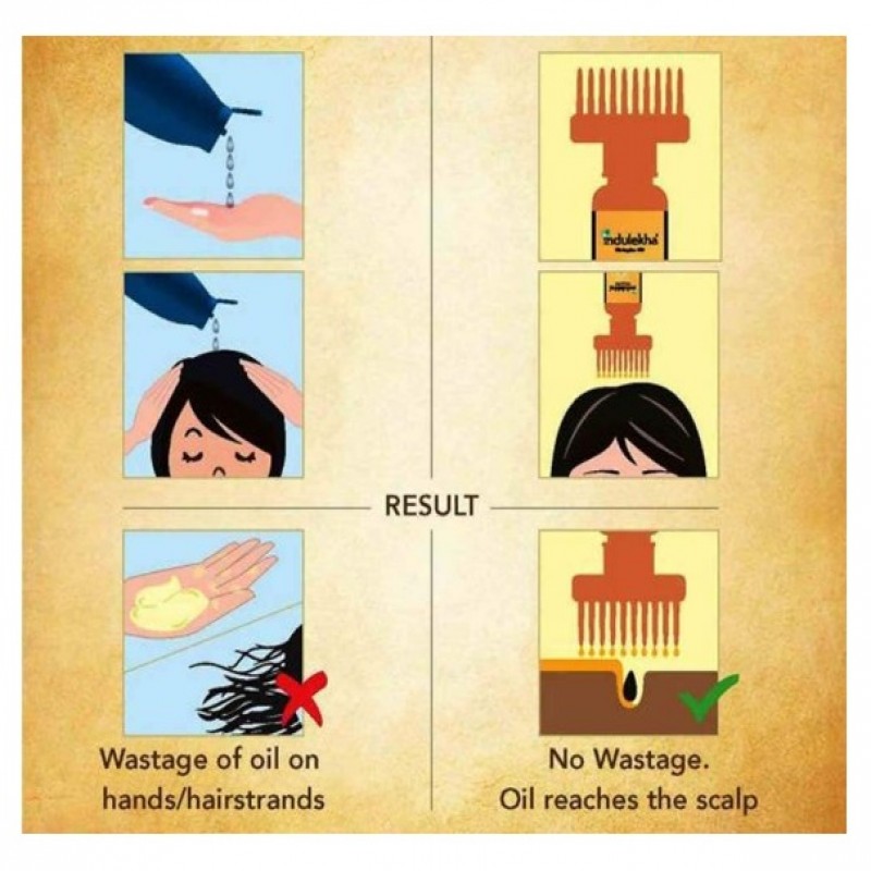 Hair Oil Applicator Comb Bottle With Comb