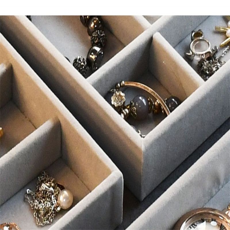 Acrylic Organizers Velvet Three-Layer Jewellery Storage Box Earring Rings Necklace Large Space Jewellery Box