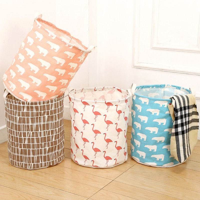 Foldable Laundry Storage Basket with Handles for Dirty Clothes & Toys Organizer