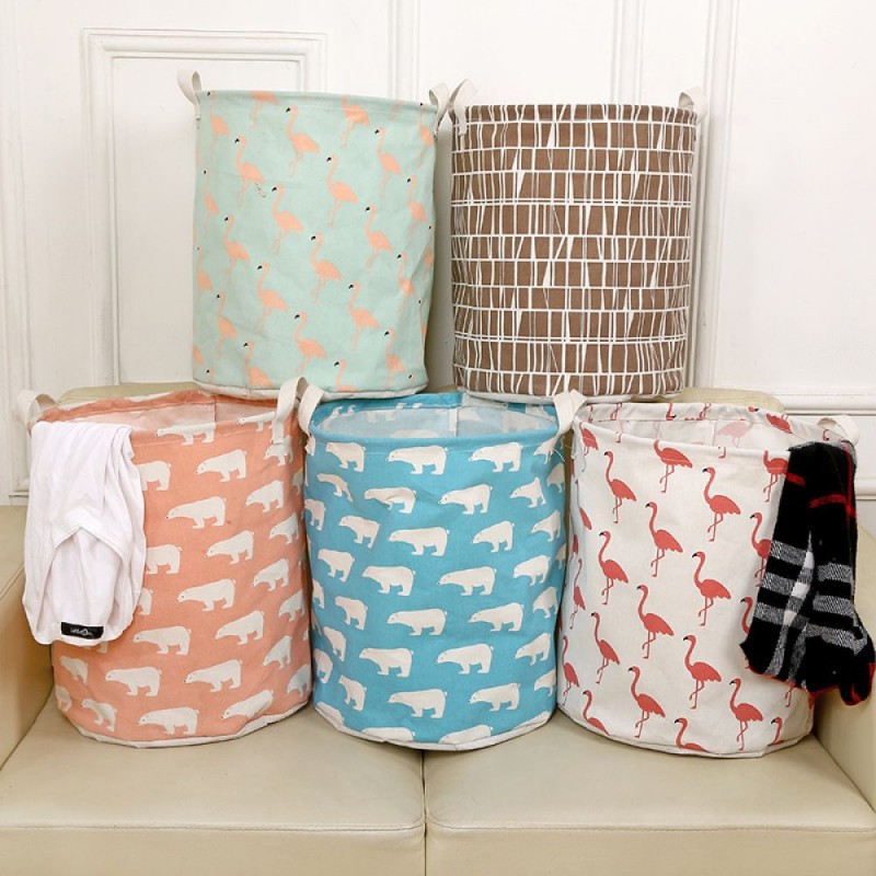 Foldable Laundry Storage Basket with Handles for Dirty Clothes & Toys Organizer