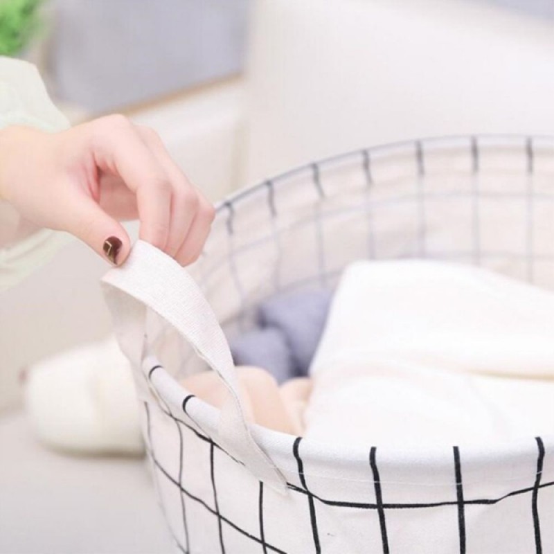 Foldable Laundry Storage Basket with Handles for Dirty Clothes & Toys Organizer