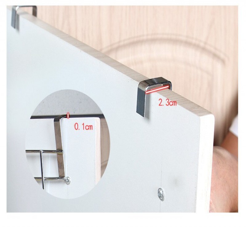 Stainless Steel Five-Hook Cabinet Door Back By Hanger Towel Hooks
