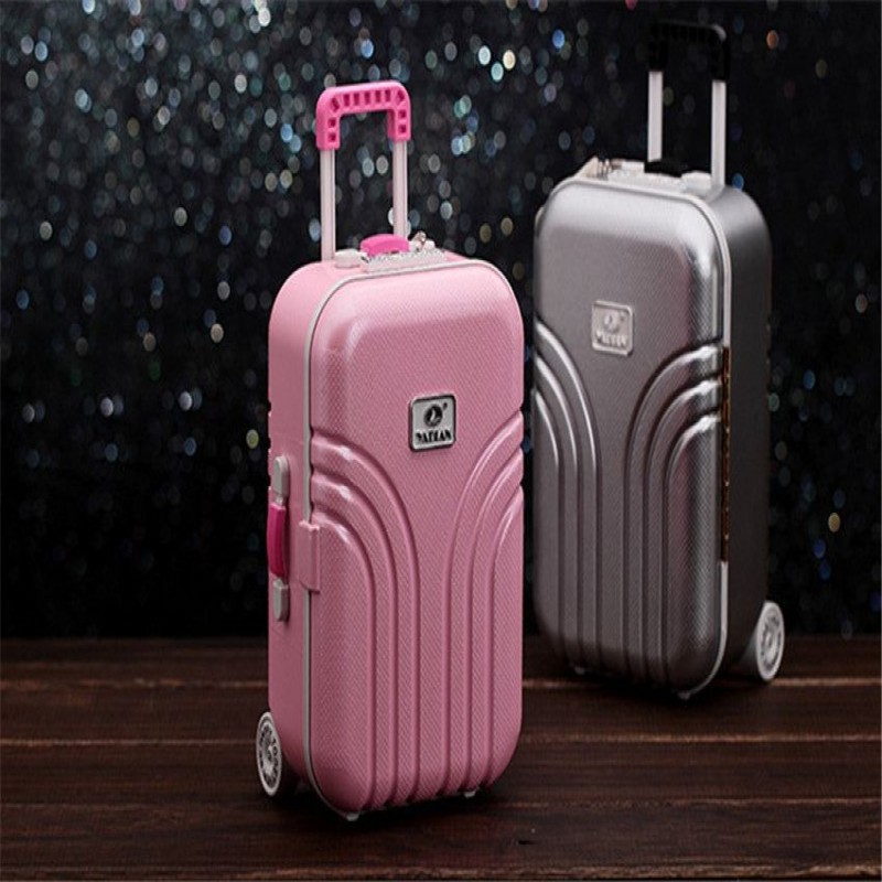 Creative Suitcase Trolley Music Box Jewelry Box For Girls