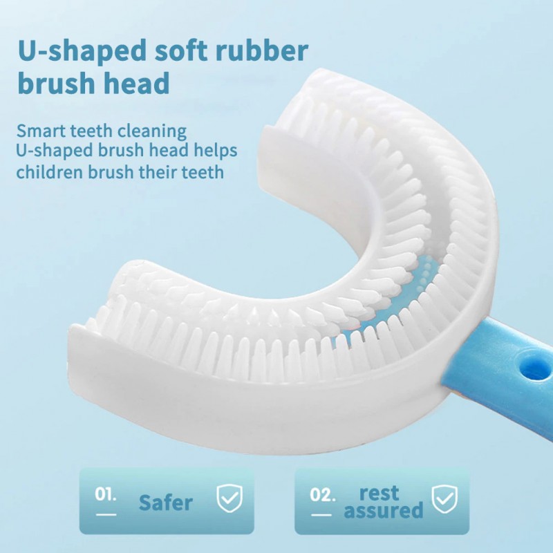 Silicone U Shaped Toothbrush for Kids