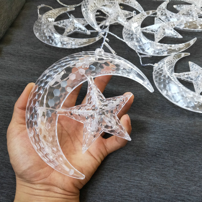 Led Lights Curtain Big Moon & Big Stars String Fairy