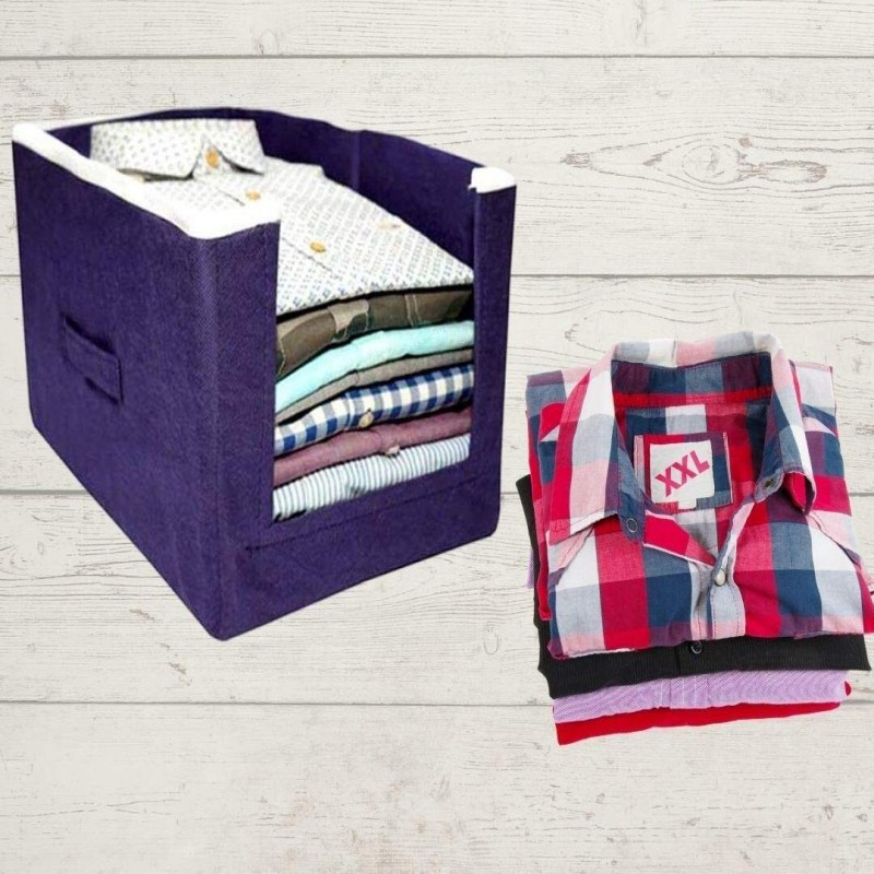 Shirt organizer storage boxes for men closet organizer