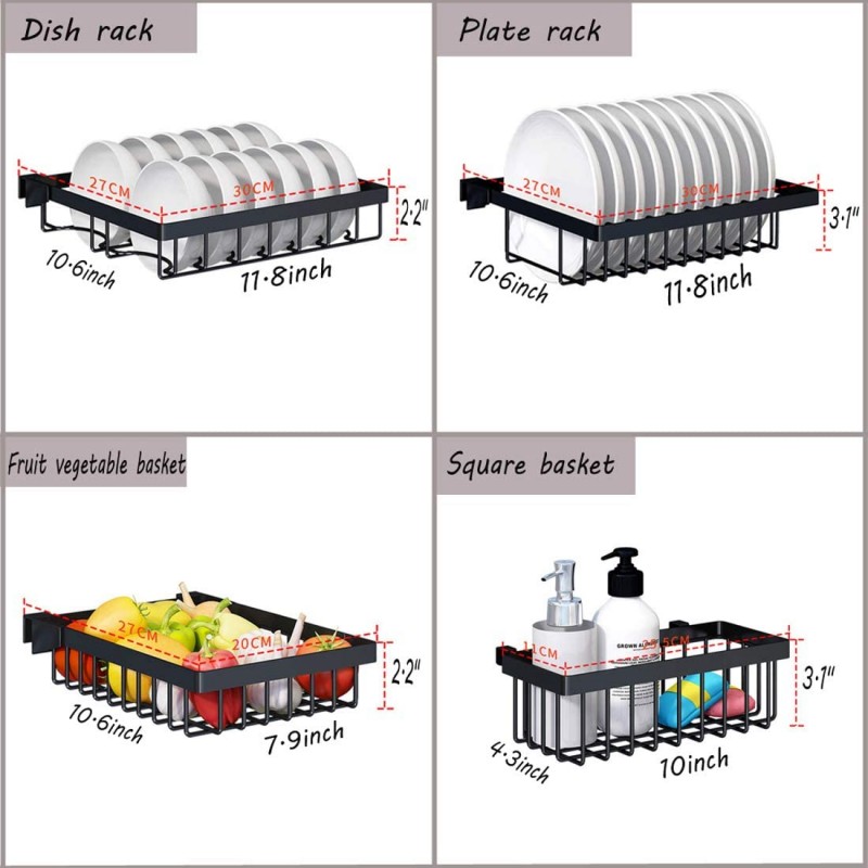 Stainless steel sink drain rack for kitchen rack dish rack knife holder