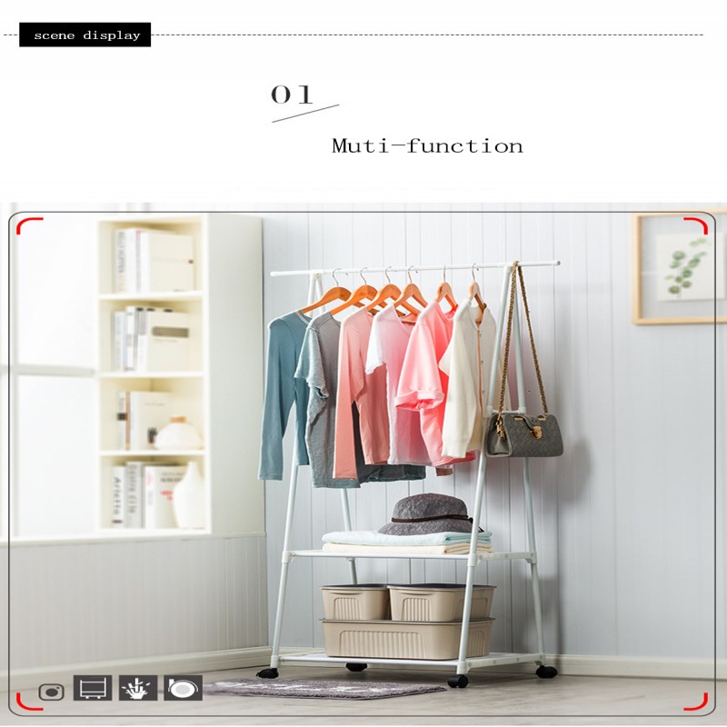 Buy multifunction removable bedroom hanging clothes rack with wheels