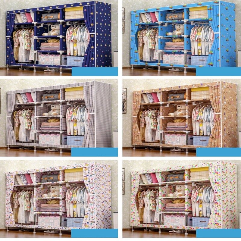 Multi Colour 3 Layer Storage WardrobeShelf Rack Fancy & Foldable