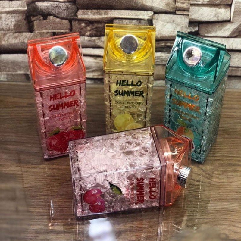400ml Summer Straw Fashion Ice Fruit Water Bottle