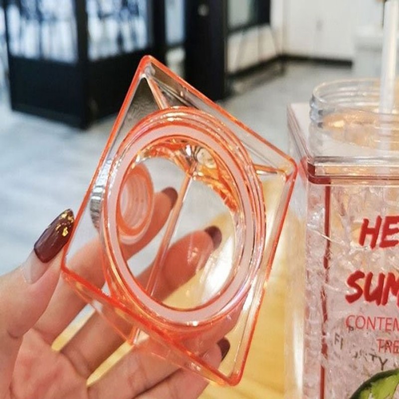 400ml Summer Straw Fashion Ice Fruit Water Bottle