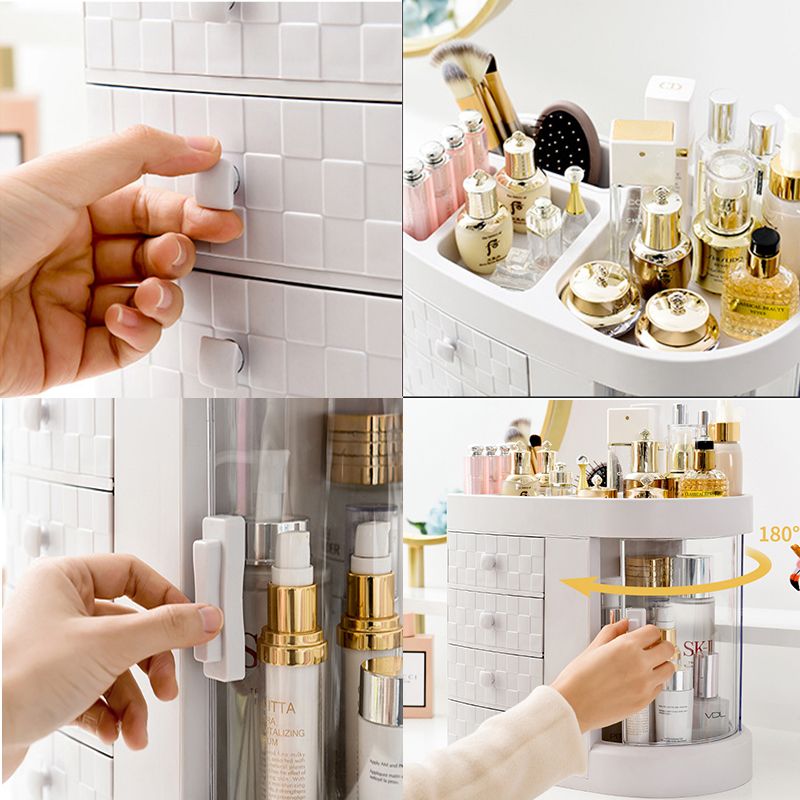 Desktop Organizer Transparent Storage Box Makeup Organizer Clear Cosmetic Drawer Beauty Box