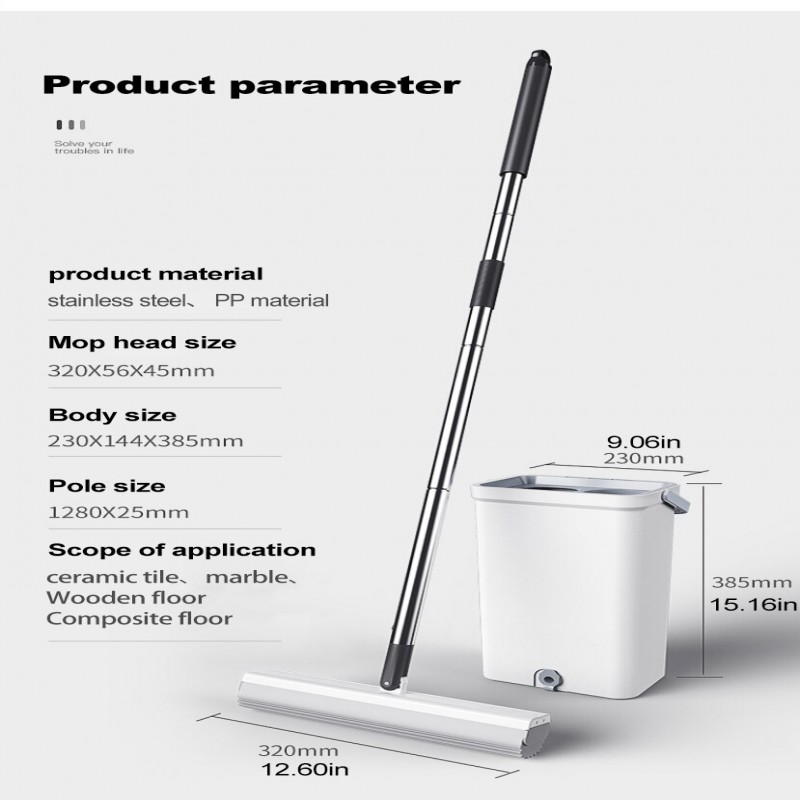 Household Cleaning High Quality Sponge Mop with Bucket Free Hand Washing