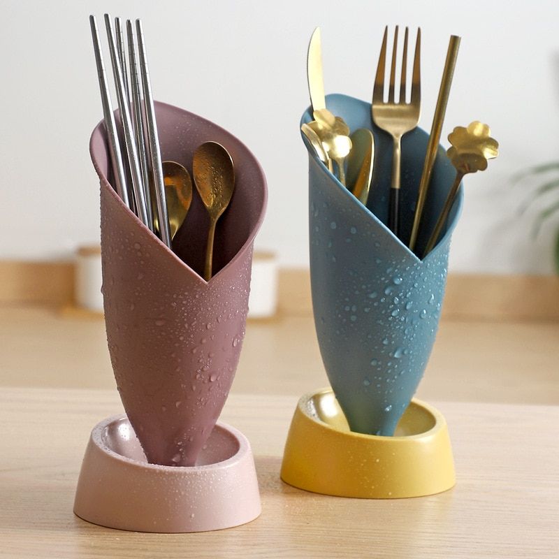 Tableware Drying Rack Kitchen Organizer Spoon Chopsticks Fork Knife Holder Cosmetic Storage Box