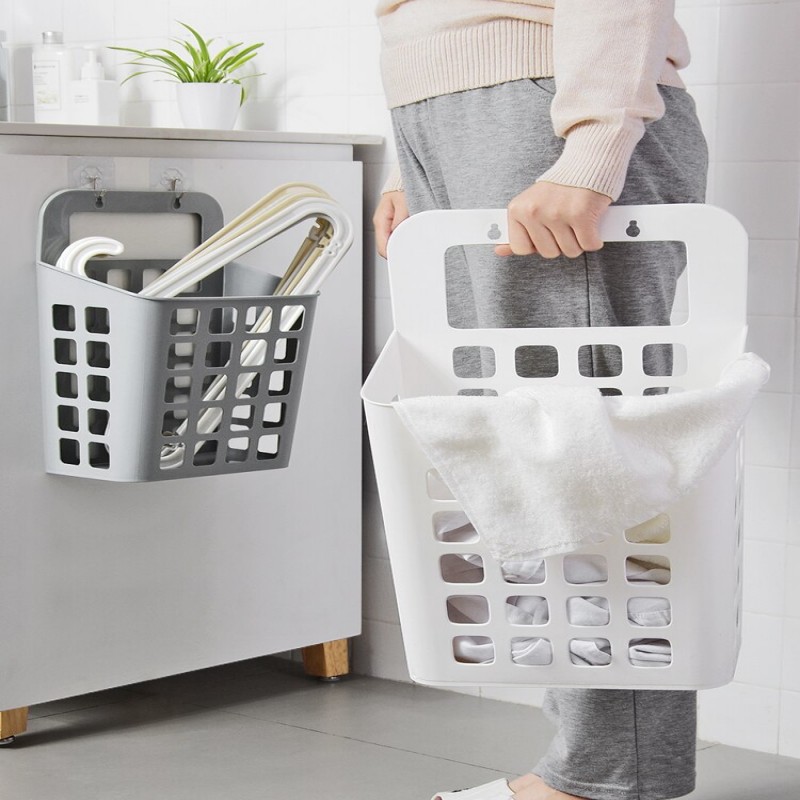 Plastic Laundry Wall-Mounted Dirty Clothes Basket
