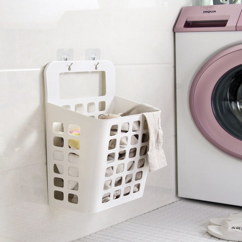 Plastic Laundry Wall-Mounted Dirty Clothes Basket
