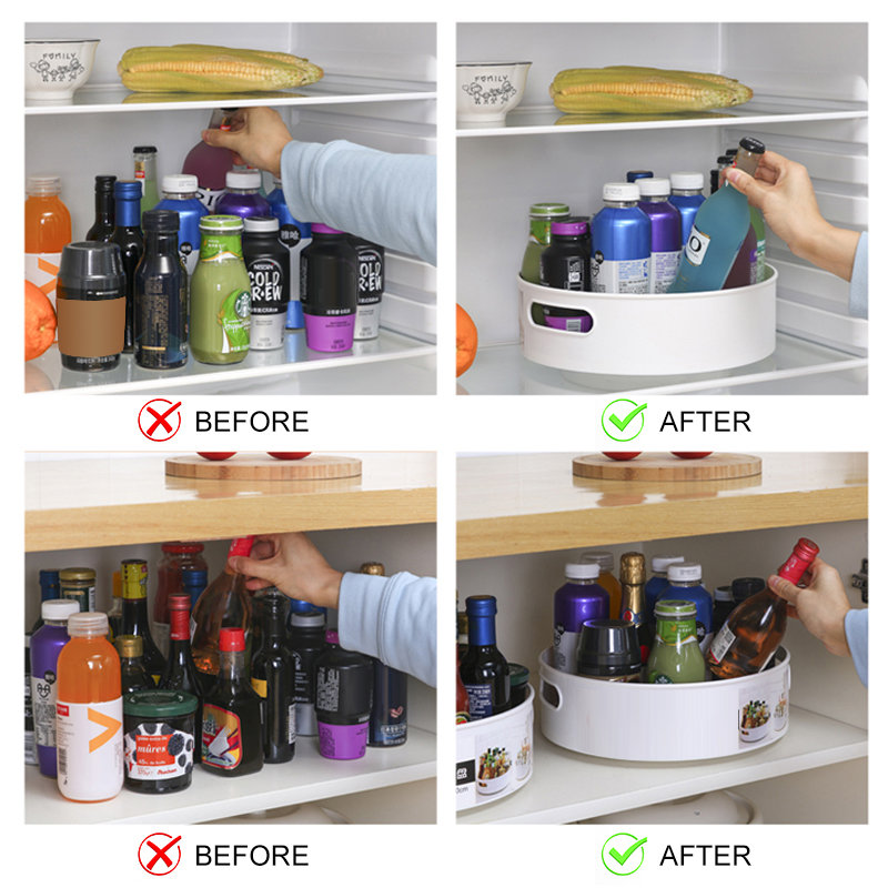 Desktop Non-Slip Rotating Storage Tray Multifunctional Plastic Storage Boxs