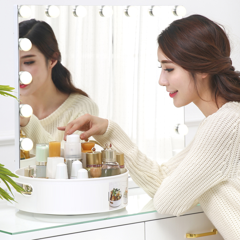 Desktop Non-Slip Rotating Storage Tray Multifunctional Plastic Storage Boxs