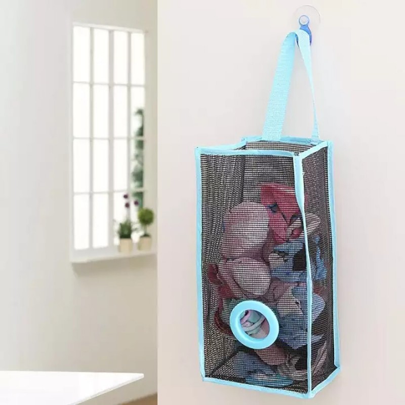 Wall Mount Hanging Garbage Bag Organizer Dispenser