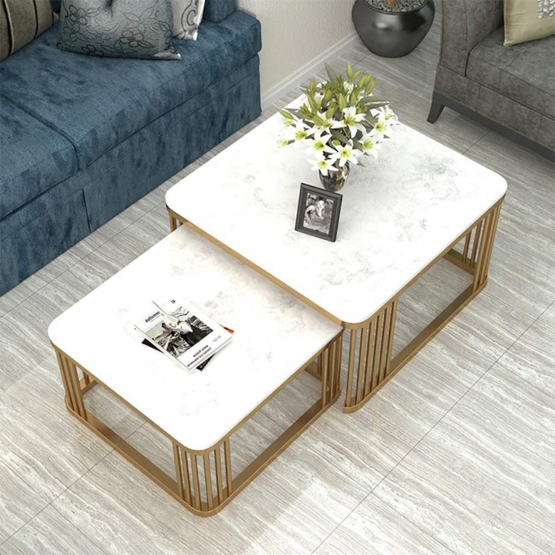 Buy modern 2 size marble sheet center tables at best price in Pakistan