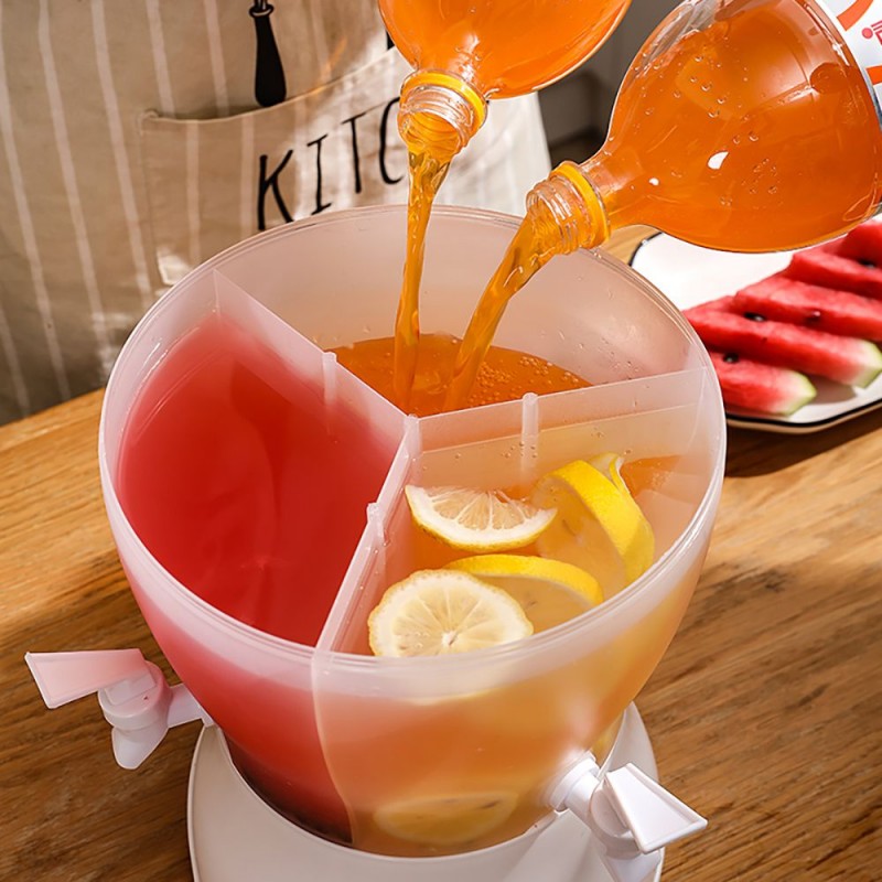New 3-In-1 Drink Dispenser 5.5 Capacity Water Jug With Bucket Cold Drink Storage Container For Kitchen Refrigerator